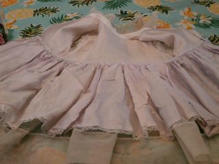 60s Uneeda Doll Dress Flocked Pastel Blue Nylon Lavender Satin Slip Needs T.  L.  C. 8
