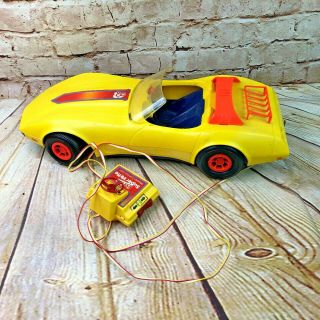 Vintage 1979 Mattel Barbie Car Vette Corvette Remote Control Yellow