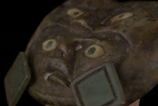 Pre Columbian Mayan Double Face Pendant_aztec_olmec_mayan
