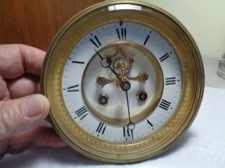 Antique - French - Open Escapement - Clock Movement - Ca.  1880 - To Restore - T394