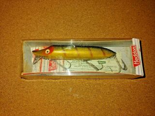 Vintage 1950s Heddon Vamp Spook 9750 L Perch 4 - 1/4 " 5/8 Oz Plastic Fishing Lure
