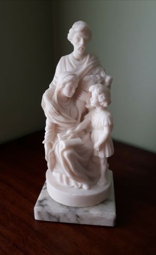 Vintage Alabaster Hand Carved Sculpture Made In Italy Signed By Lorenzo Toni