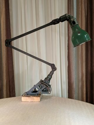 Vintage Mek Elek Machinists Desk Lamp Wall / Table Industrial Antique