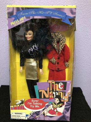 Vintage 1995 The Nanny Fran Drescher Talking Doll Straight Hair Version) Nib
