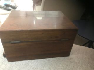 Antique 1860,  s Rosewood Ladies Large Travelling Box With Secret Drawer And 11 G 5