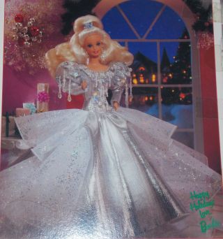 Barbie Christmas Nude HAPPY HOLIDAYS 1992 Silver 1429 DOLL ONLY VG,  /Exc Cond 2