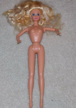 Barbie Christmas Nude HAPPY HOLIDAYS 1992 Silver 1429 DOLL ONLY VG,  /Exc Cond 3