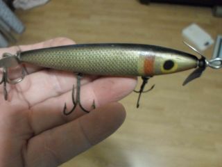 Vintage Florida Fishing Tackle Mfg.  Co.  Wooden St Pete Barracuda Topwater Lure