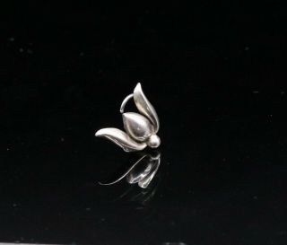INDIAN TRIAL LOTUS DESIGN ANTIQUE STYLE 925 SOLID SILVER NOSE PIN PIERCING NP86 2