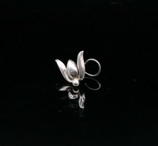 INDIAN TRIAL LOTUS DESIGN ANTIQUE STYLE 925 SOLID SILVER NOSE PIN PIERCING NP86 3