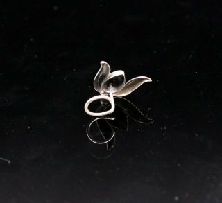 INDIAN TRIAL LOTUS DESIGN ANTIQUE STYLE 925 SOLID SILVER NOSE PIN PIERCING NP86 4