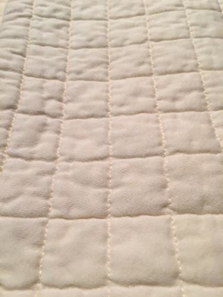 2 Light Cream Quilted Stanard Pillow Shams Soft,  Matching Backs Same Color