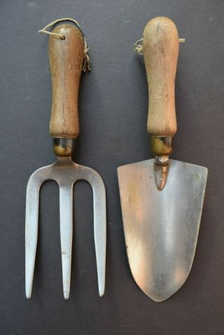 Vintage Garden Tools: Set Of Two Stainless Steel Garden Tools Hand Trowel & Fork