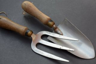 Vintage Garden Tools: Set of Two Stainless Steel Garden Tools hand trowel & fork 4