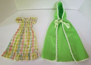Vintage Doll Clothes Fits Ideal Crissy Doll Or 171/2 " Doll Dress & Cape