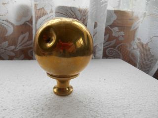 Victorian Edwardian Salvaged Reclaimed 2.  3/4 Brass Bed Knob,  Finial