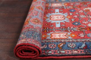 Antique Vegetable Dye 11 Ft Runner Malayer Oriental Rug Hand - Knotted Wool 4 