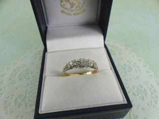 Antique Art Deco 18ct Gold And Platinum Diamond Ring Size O 1/2