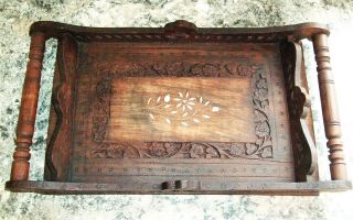 Antique Arts And Crafts Era Tray,  Serving Tray,  Wooden,  Decorative,  Unvarnished