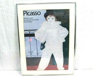Picasso Framed Exhibition Poster 1979 - 1980 Paris France Vintage