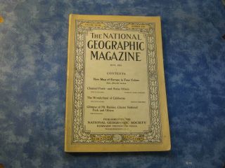 Antique National Geographic July 1915 California Mt.  Rainier Channel Ports