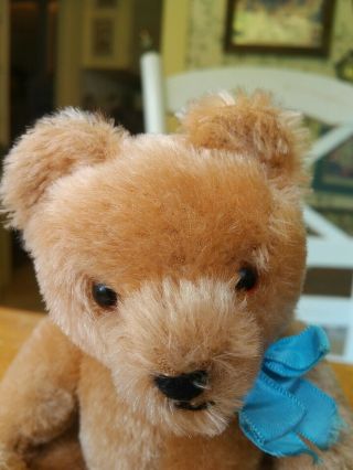 1980s Vintage Hermann Mohair Blond Teddy Bear W.  Germany 8in Euc