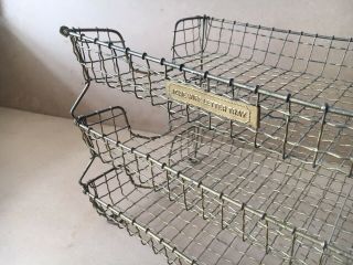 Authentic Vintage 1930s Acme Wire Letter Tray 3 Levels -