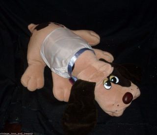 18 " Vintage 1985 Tonka Pound Puppies Brown Puppy Shirt Stuffed Animal Plush Toy