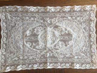 Gorgeous Antique French Normandy Lace Doily
