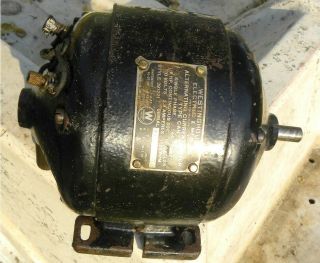 Antique Westinghouse Exposed Contacts Cah 455 Elec Motor 1/6hp