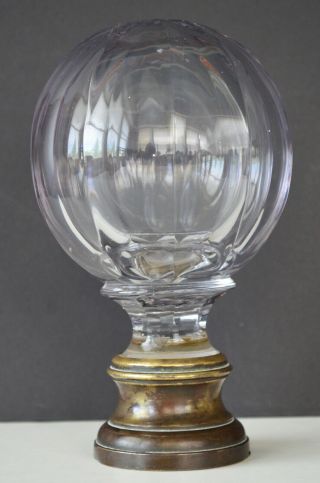 Antique Baccarat Glass Newel Post Finial