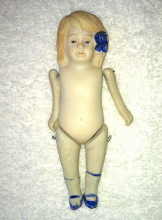 Vintage Bisque/penny Doll/frozen Charlotte Arms And Legs Move 5 "