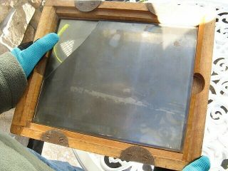 Antique 8”x10” Camera Contact Printing Frame & Dry Plate Western Photo