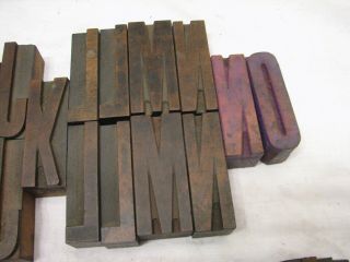 Set 70,  Antique Letterpress Wood Printing Block Type Set Letters 2 - 1/2 