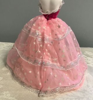 Vintage Barbie Pink Dream Stars Glow in the Dark Dream Velvet Tulle Gown 3