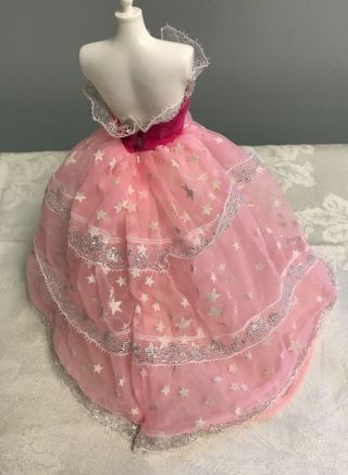 Vintage Barbie Pink Dream Stars Glow in the Dark Dream Velvet Tulle Gown 4