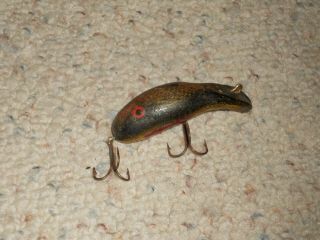1940 Bud Stewart Crippled Wiggler Wood 3.  25 " Fishing Lure - Crawfish Color