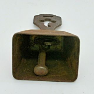 Antique Hand BELL Cross Shamrock Patina PRIMITIVE UNIQUE Hand Forged RUSTIC 4