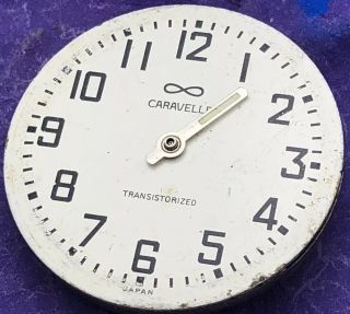 Vintage Caravelle Transistorized Men’s 120ucd Watch Movement For Repair Parts