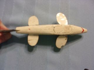 Vintage wooden weighted ice fishing/spearing decoy 4