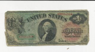 Antique United States Treasury Note $1.  00 One Dollar Money - Currency