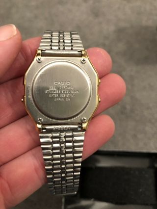 Gold Casio Retro Digital Stainless Steel Watch A159WGE 7