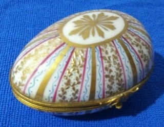 Antique LIMOGES Box TIFFANY & CO.  PRIVATE STOCK LE TALLEC EGG HAND PAINTED 4
