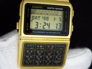 Casio Vintage Digital Watch Dbc - 610 Gold 676 Telememo Databank Calculator