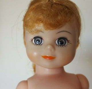 Vintage Madame Alexander Doll W Unusual Mouth 7.  5 " W Dress Blonde Braid