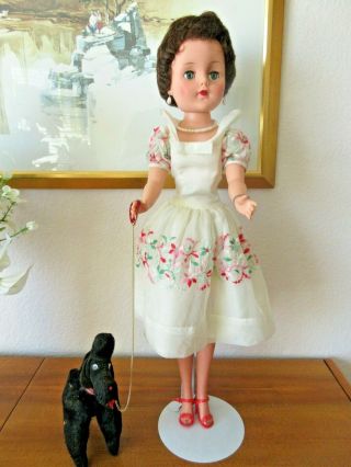 Vintage Full Figure Doll 24 " Outfit With Tag Japan Dog & High Heels