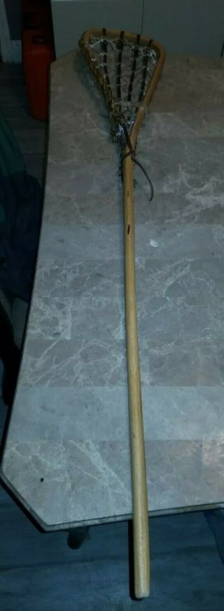 Antique Patterson Wood Lacrosse Stick 45 " Tuscarora Nation Antique Indian Made