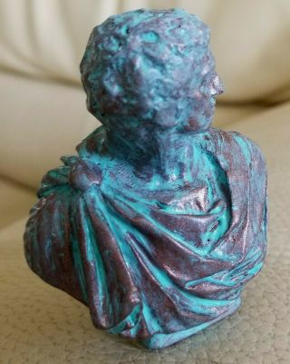 Ancient Roman Republic Brutus Julius Caesar Assassin Antique Copper Bust Statue 2