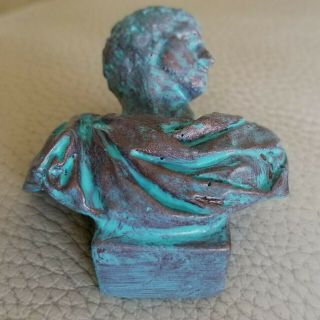 Ancient Roman Republic Brutus Julius Caesar Assassin Antique Copper Bust Statue 5