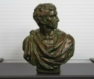 Ancient Roman Republic Brutus Julius Caesar Assassin Antique Brass Bust Statue
